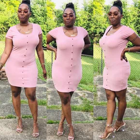 Mauve Crossback Ribbed Knit Bodycon Midi Dress - Picture 3 of 4